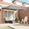 vidaXL Retractable Awning Manual Anthracite and White 300 x 250 cm