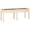 vidaXL Planter with Liner 203x53x76 cm Solid Wood Fir