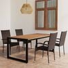 vidaXL 5 Piece Garden Dining Set Brown
