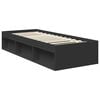 vidaXL Bed Frame with Headboard Black 75 x 190 cm Engineered wood