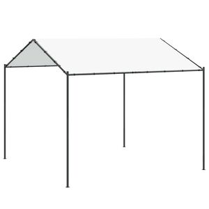 vidaXL Gazebo 4 x 4 x 2.6 m White Steel and Polyester 180 gsm