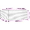 vidaXL Garden Planter 110x110x49.5 cm Solid Wood Pine