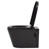 vidaXL Wall Hung Toilet with Concealed Cistern Ceramic Black