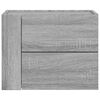vidaXL Wall-mounted Bedside Cabinet Grey Sonoma 45x30x35 cm
