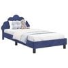 vidaXL Children's Bed Frame with Headboard Police Blue 90 x 200 cm