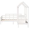 vidaXL Day Bed and Bench Set with Roof without Mattress White 80x200 cm