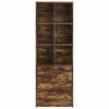 vidaXL Highboard with Drawer Smoked Oak 45.5 x 34 x 127 cm