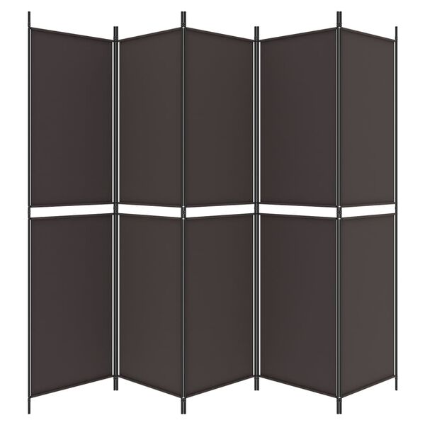 vidaXL 6-Panel Room Divider Brown 300x220 cm Fabric