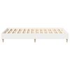 vidaXL Bed Frame No Mattress White 135x190 cm Double Engineered Wood