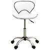 vidaXL Salon Spa Stool White Faux Leather