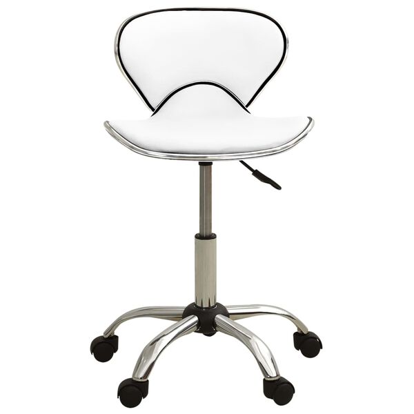 vidaXL Salon Spa Stool White Faux Leather