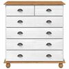vidaXL Chest of Drawer ASKIM White 91 x 40 x 95.5 cm Solid Pine wood
