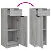 vidaXL 3 Piece Bathroom Cabinet Set Grey Sonoma Engineered Wood