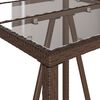 vidaXL Outdoor Bar Table Brown 70x70x110 cm Poly Rattan