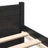 vidaXL Bed Frame without Mattress Black Solid Wood 140x190 cm