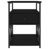 vidaXL Bedside Cabinet Black 40x42x55 cm Engineered Wood