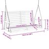 vidaXL Garden Swing Bench with Metal Chains Brown Solid Wood Fir