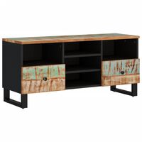vidaXL TV Cabinet 100x33x46 cm Solid Wood Reclaimed and Engineered Wood