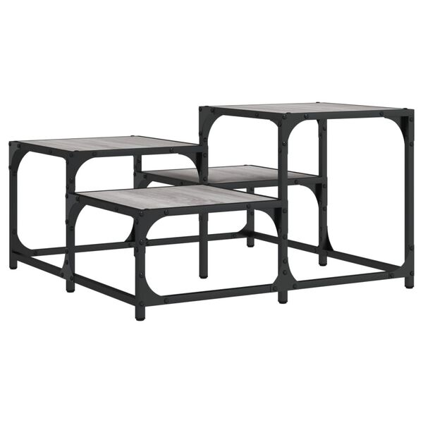 vidaXL Coffee Table Grey Sonoma 68x68x40 cm Engineered Wood