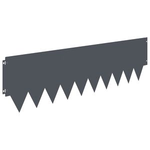 vidaXL Lawn Edging 10 pcs 103 x 30 cm Steel Anthracite