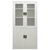 vidaXL Office Cabinet Light Grey 90x40x180 cm Steel