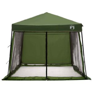 vidaXL Camping Tent Set Folding 2 pcs Green Taffeta and Fabric
