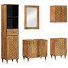 vidaXL 5 Piece Bathroom Furniture Set Solid Wood Mango