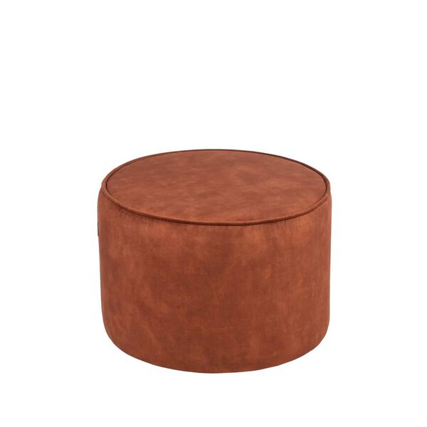 LABEL51 Pouffe Tibo 55x55x40 cm Rust Velour