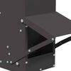 vidaXL Chicken Feeder Black 13 x 12 x 51 cm Cold-Rolled Steel