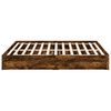 vidaXL Bed Frame with Drawers without Mattress Smoked Oak 180x200 cm Super King