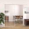vidaXL Sliding Door Frosted ESG Glass and Aluminium 102.5x205 cm White
