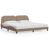 vidaXL Bed Frame with LED without Mattress "Zadar" Cappuccino 200x200 cm