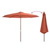 vidaXL Garden Parasol with Wooden Pole 350 cm Terracotta
