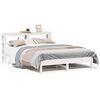 vidaXL Bed Frame without Mattress White 135x190 cm Double Solid Wood Pine