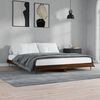 vidaXL Bed Frame without Mattress Brown Oak 200x200 cm Engineered Wood