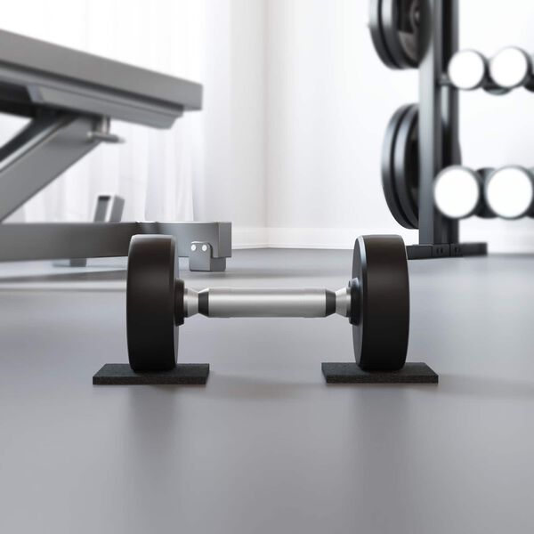 vidaXL Rubber Granulate Patio Pad Black 9 x 9 x 0.6 cm Rubber