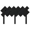 vidaXL Bed Headboard Black 132x3x81 cm Solid Wood Pine