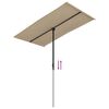 vidaXL Garden Parasol with Aluminium Pole 180x110 cm Taupe