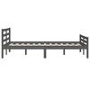 vidaXL Bed Frame without Mattress Grey Solid Wood 150x200 cm King Size King Size