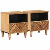 vidaXL Bedside Table 2 pcs Brown 50 x 33 x 60 cm Solid Mango Wood