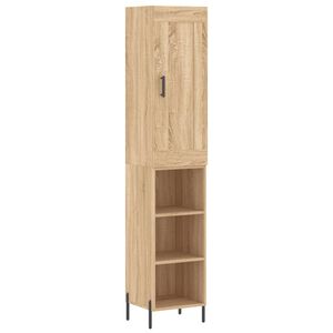 vidaXL Highboard Sonoma Oak 34.5x34x180 cm Engineered Wood