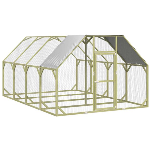vidaXL Chicken Coop 268x400x190 cm Impregnated Solid Wood Pine