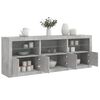 vidaXL Sideboard with LED Lights Concrete Grey 181.5x37x67 cm