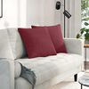 vidaXL Sofa Pillows 2 pcs Wine Red 50 x 50 cm Fabric