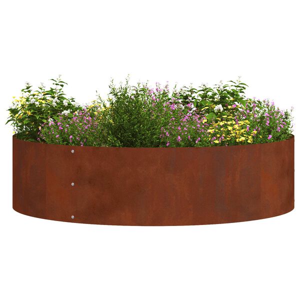 vidaXL Planter Ring Brown 80 x 80 x 20 cm Weathering Steel