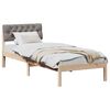 vidaXL Bed frame Brown and taupe 80 x 200 cm Solid pine wood