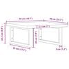 vidaXL Basin Shelf Wall Mounted Steel and Solid Wood Beech