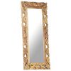 vidaXL Hand Carved Mirror Brown 110x50 cm Solid Mango Wood