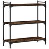 vidaXL Bookcase 3-Tier Smoked Oak 80x30x86 cm Engineered Wood