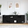 vidaXL Sideboard 3 pcs Black Oak 60 x 35 x 70 cm
